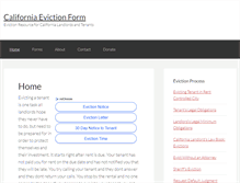 Tablet Screenshot of californiaevictionform.com